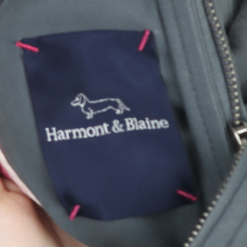 Harmont & Blaine Womens Grey Cotton Belted Parka Jacket Size 12