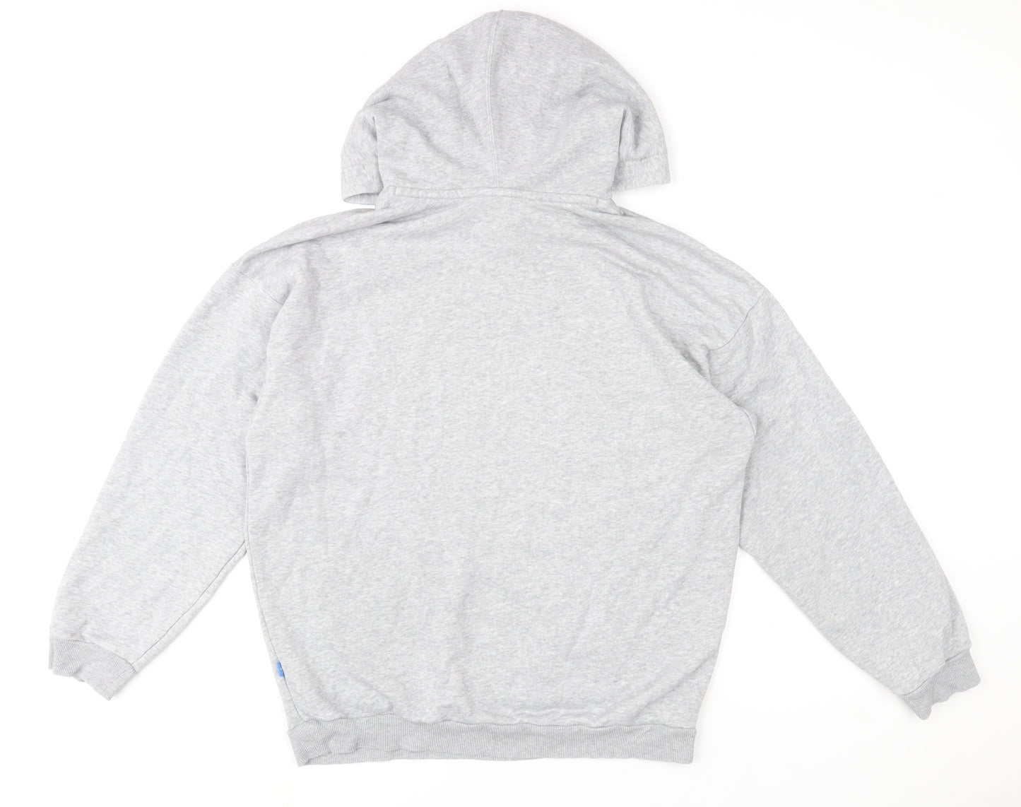 Adidas Women’s Grey Hoodie Size 12 Cotton Blend Pullover Sweatshirt