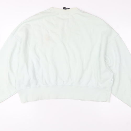 Nike Women's Beige Pullover Sweatshirt Small Logo Crew Neck