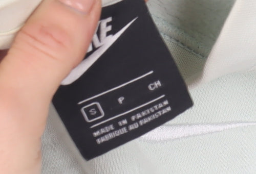 Nike Women's Beige Pullover Sweatshirt Small Logo Crew Neck