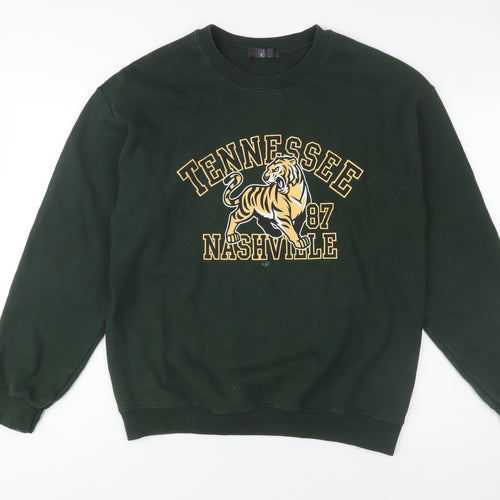Men’s Green Tennessee Nashville Tiger Graphic Pullover Sweatshirt M