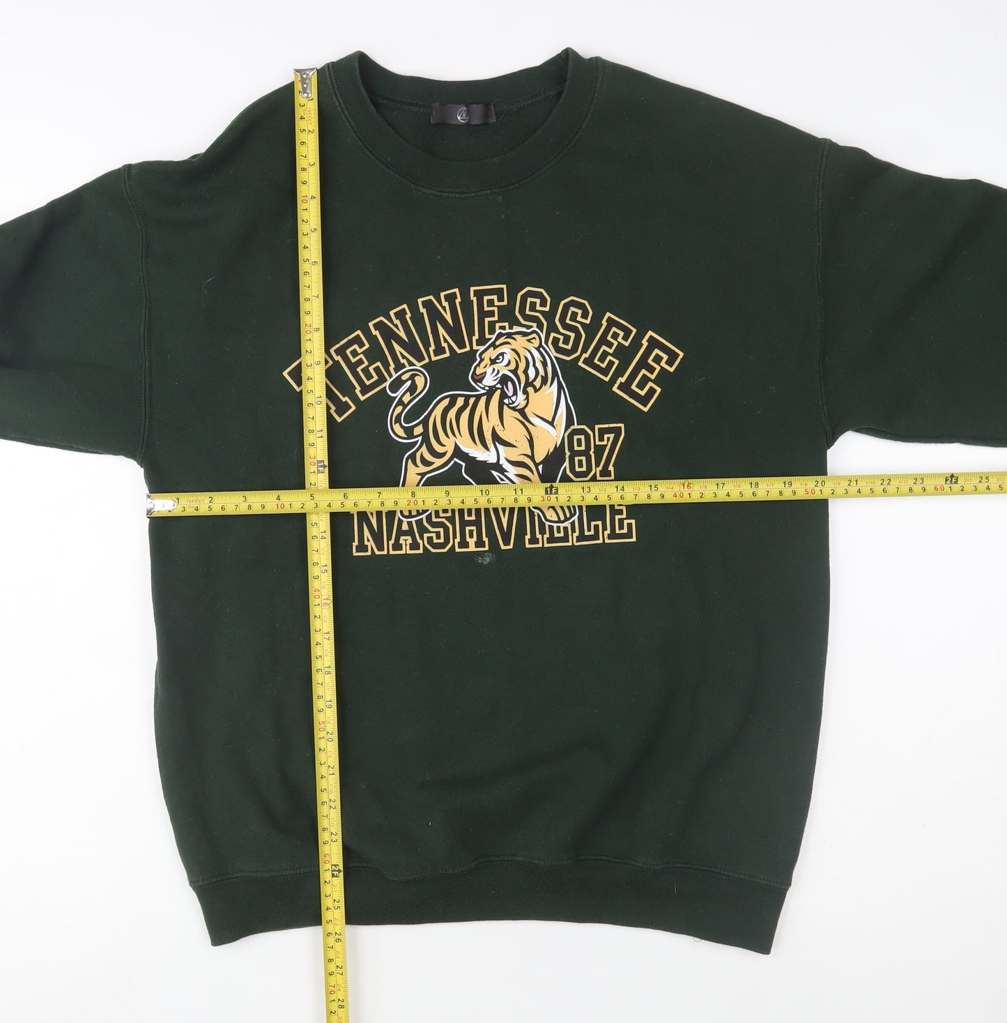 Men’s Green Tennessee Nashville Tiger Graphic Pullover Sweatshirt M