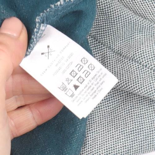 Crew Clothing Company Mens Grey L Half Zip Jumper High Neck Cotton Blend