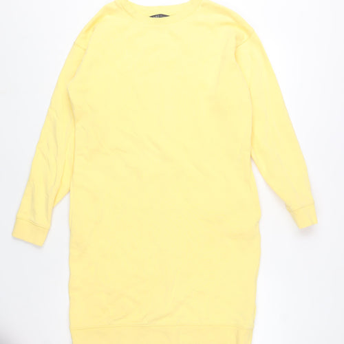Marks and Spencer Women Yellow Crew Neck Long Sleeve Pullover Sweatshirt Size 6