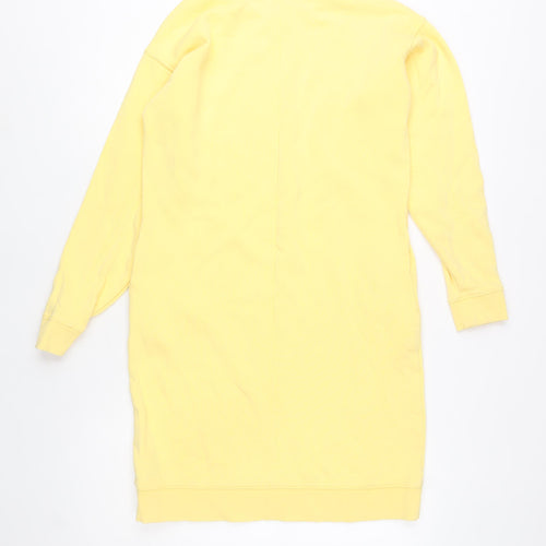 Marks and Spencer Women Yellow Crew Neck Long Sleeve Pullover Sweatshirt Size 6