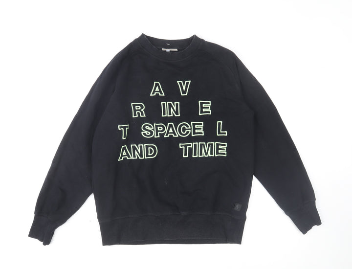 Molo Boys Black Space Time Graphic Pullover Sweatshirt 14 Years