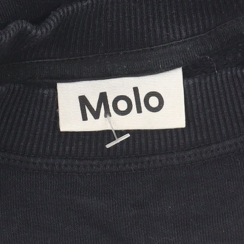 Molo Boys Black Space Time Graphic Pullover Sweatshirt 14 Years