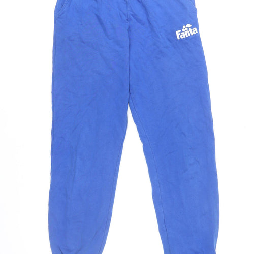 ZARA x Fanta Blue Jogger Trousers Men’s S Cotton Blend Elastic Waist