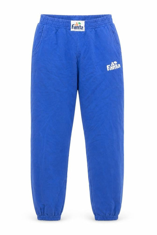 Front view of Zara x Fanta Blue Jogger Trousers Men’s S Cotton Blend Elastic Waist