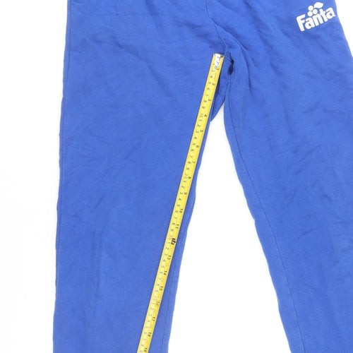 ZARA x Fanta Blue Jogger Trousers Men’s S Cotton Blend Elastic Waist