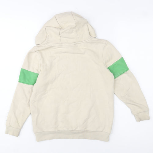 George Boys Beige Minecraft Creeper Hoodie 7-8 Years Pullover Cotton Blend