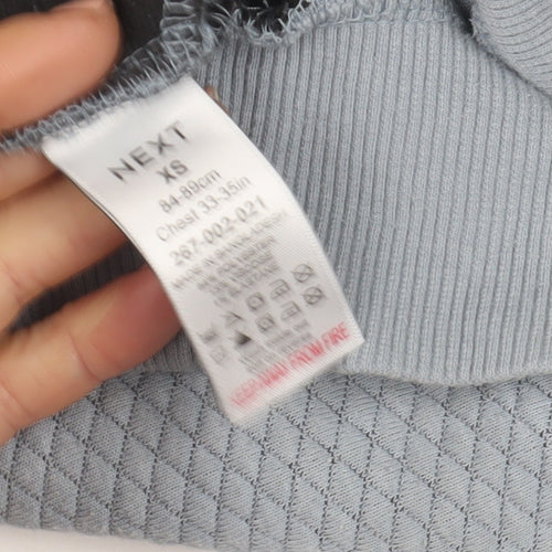 Next Women’s Blue Quilted Pullover Hoodie XS