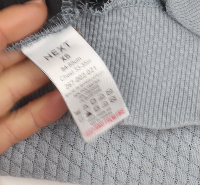 Next Women’s Blue Quilted Pullover Hoodie XS