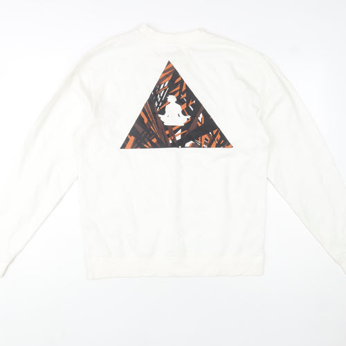 Independent Trading Company Women White Graphic Pullover Sweatshirt S
