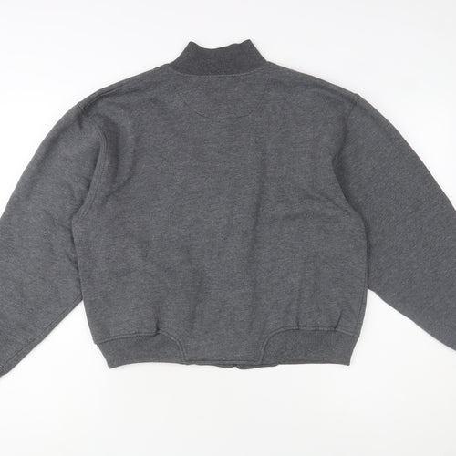 Nike Mens Grey M Track Jacket Full Zip Cotton Blend Casual