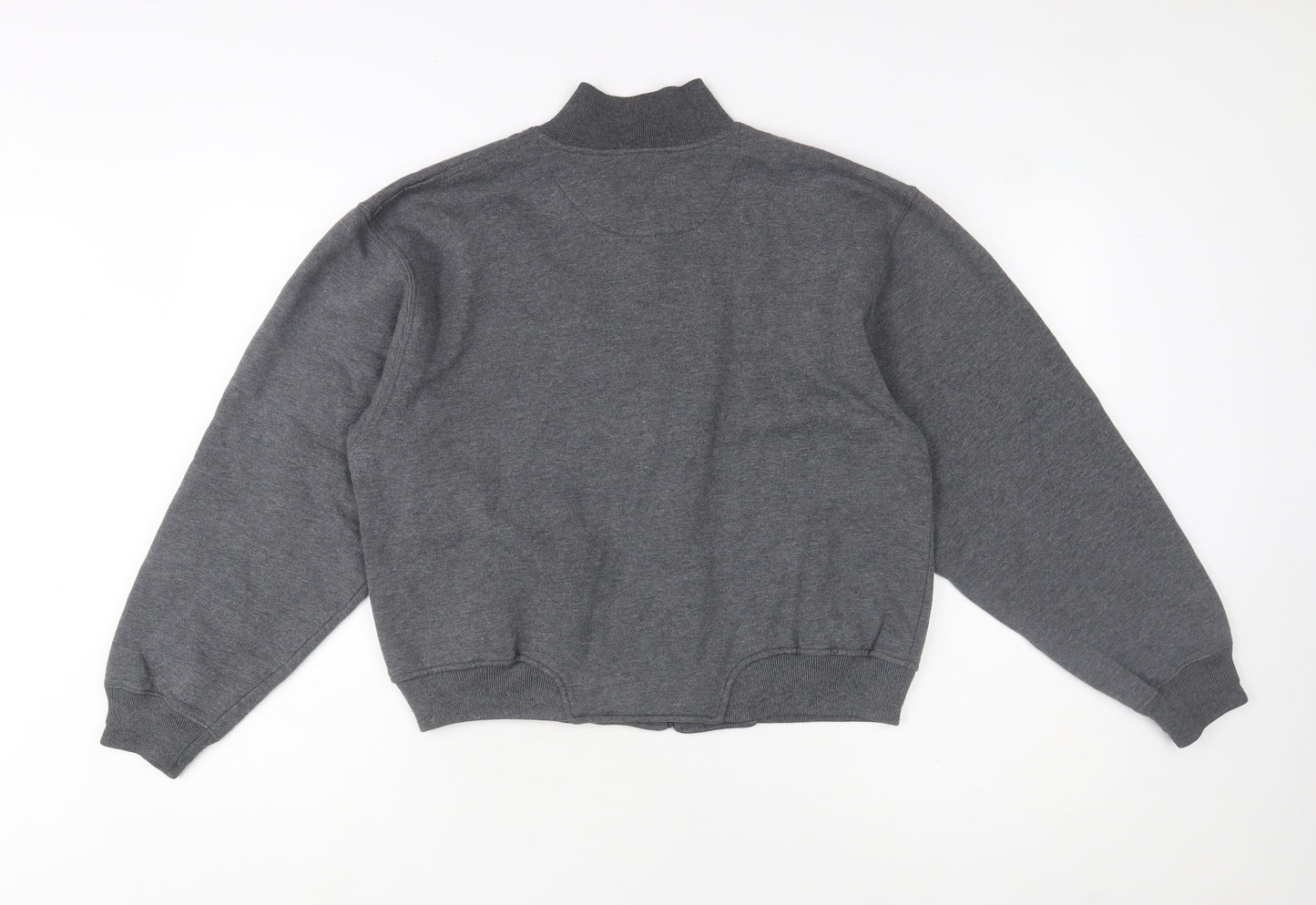 Nike Mens Grey M Track Jacket Full Zip Cotton Blend Casual