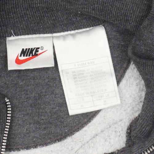 Nike Mens Grey M Track Jacket Full Zip Cotton Blend Casual
