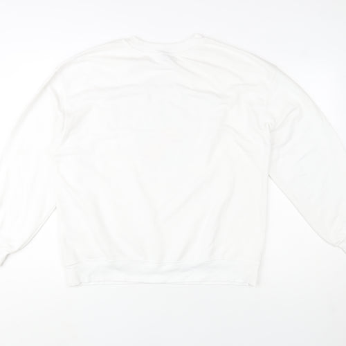H&M Divided Men's White Graphic Print Athletics Sweatshirt M