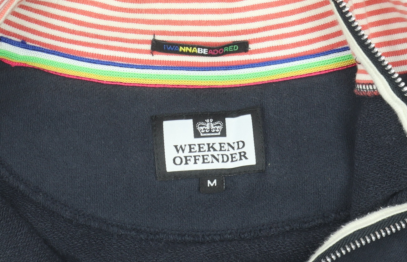 Weekend Offender Men's Blue M Track Jacket Full Zip Cotton