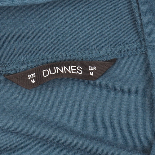 Dunnes Women's Blue Velour Hooded Zip Track Jacket Size 12
