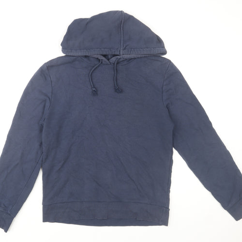 Marks and Spencer Womens Navy Blue Pullover Hoodie Size 8 Cotton Blend