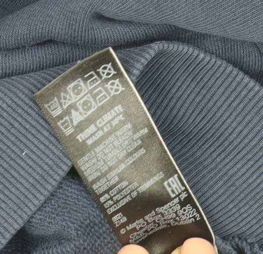 Marks and Spencer Womens Navy Blue Pullover Hoodie Size 8 Cotton Blend