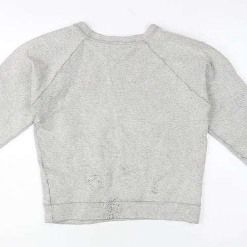 5 Preview Women Grey Pullover Sweatshirt XS Wool Cotton Blend Dog Print