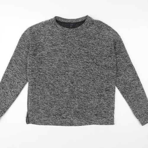 COS Women Grey Cotton Blend Crew Neck Knit Jumper Size 8