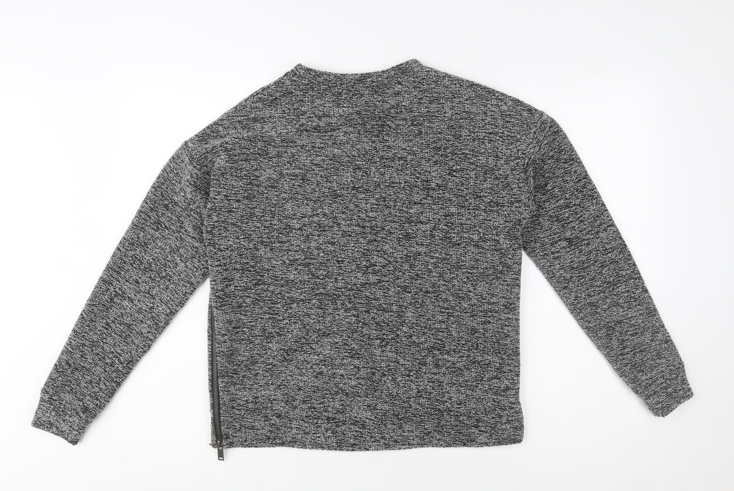 COS Women Grey Cotton Blend Crew Neck Knit Jumper Size 8
