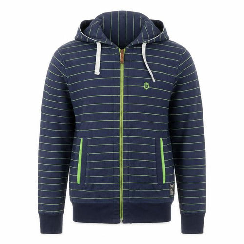 Ted Baker Men's Blue Striped Hoodie Jacket Size L Track Style Full Zip