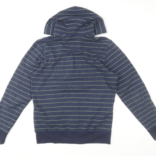 Ted Baker Men's Blue Striped Hoodie Jacket Size L Track Style Full Zip
