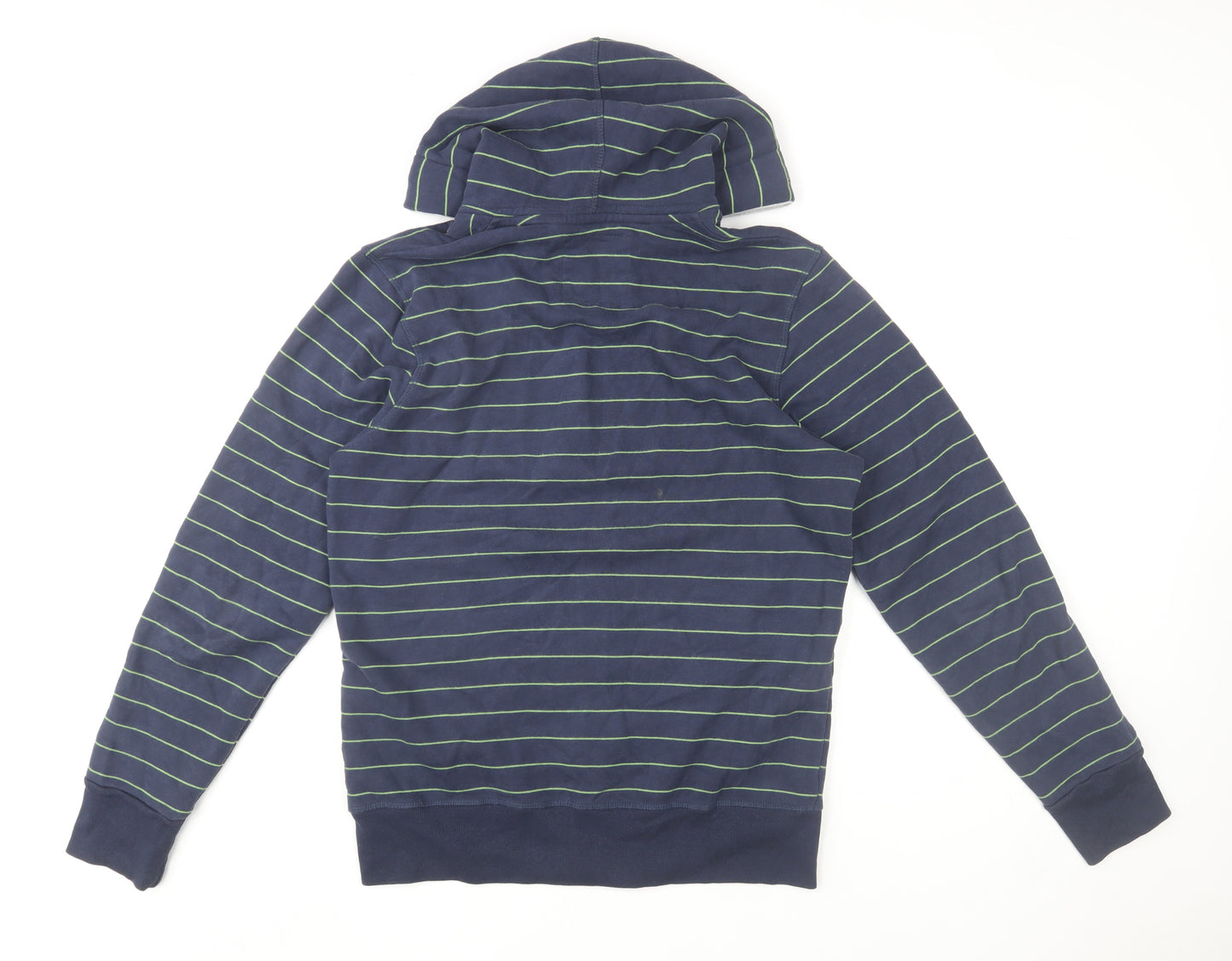 Ted Baker Men's Blue Striped Hoodie Jacket Size L Track Style Full Zip