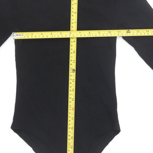 Select Women’s Black Pearl Embellished Long Sleeve Bodysuit Size M