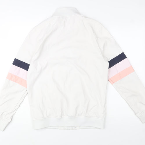 Lyle & Scott Men's White Bomber Jacket M Classic Sports Style