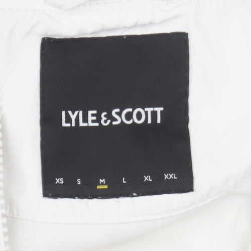 Lyle & Scott Men's White Bomber Jacket M Classic Sports Style