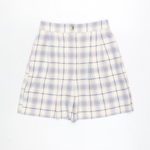 ASOS Women’s Multicoloured Check Chino Shorts Size 6 High Waist