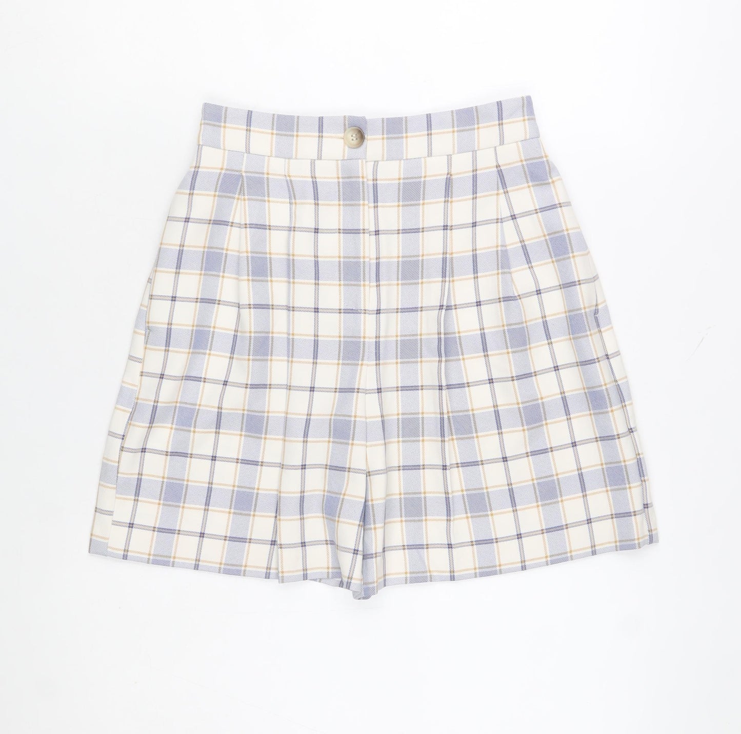ASOS Women’s Multicoloured Check Chino Shorts Size 6 High Waist