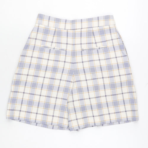 ASOS Women’s Multicoloured Check Chino Shorts Size 6 High Waist