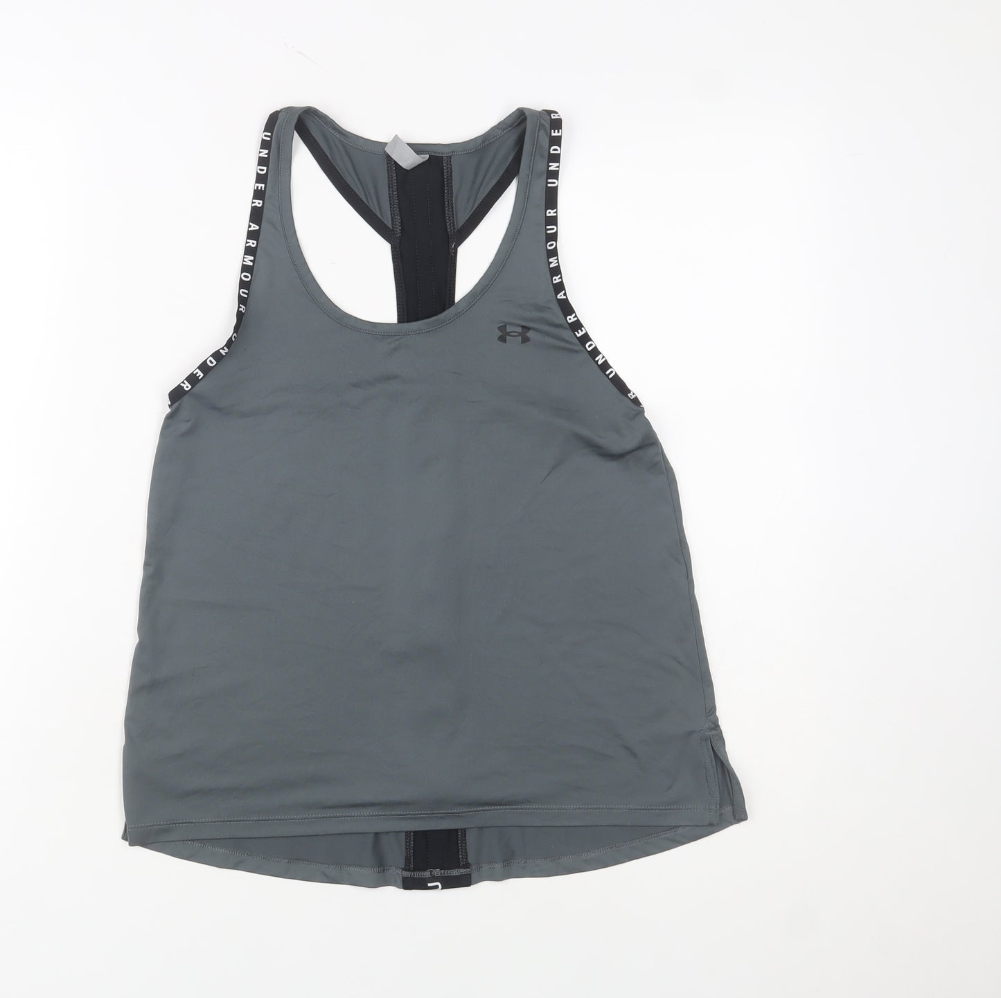 Under Armour Women Grey HeatGear Tank Top XS Loose Fit Gym Wear
