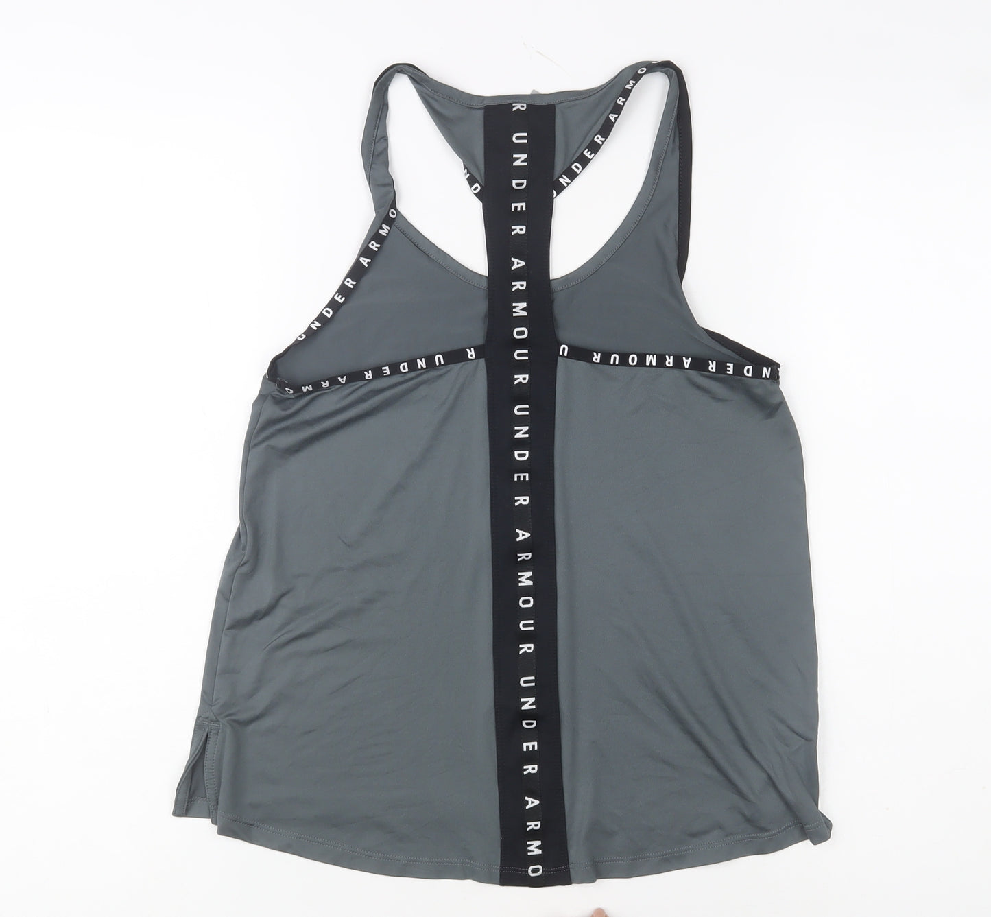 Under Armour Women Grey HeatGear Tank Top XS Loose Fit Gym Wear