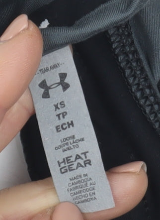 Under Armour Women Grey HeatGear Tank Top XS Loose Fit Gym Wear