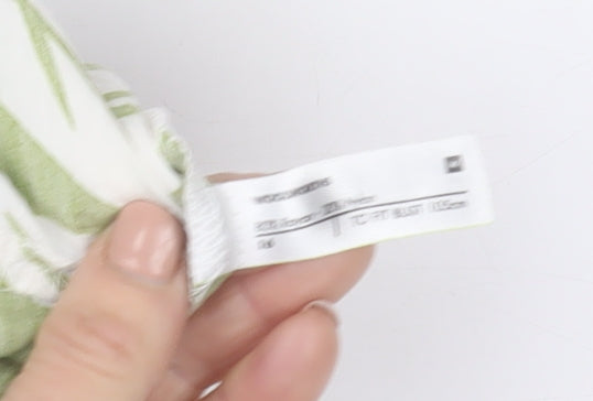 Woolworths Women’s Green Leaf Print Cotton Sleeveless Top Size 16