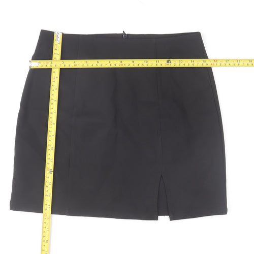 Saint Genies Womens Black Size 6 High Rise Stretch Pencil Skirt