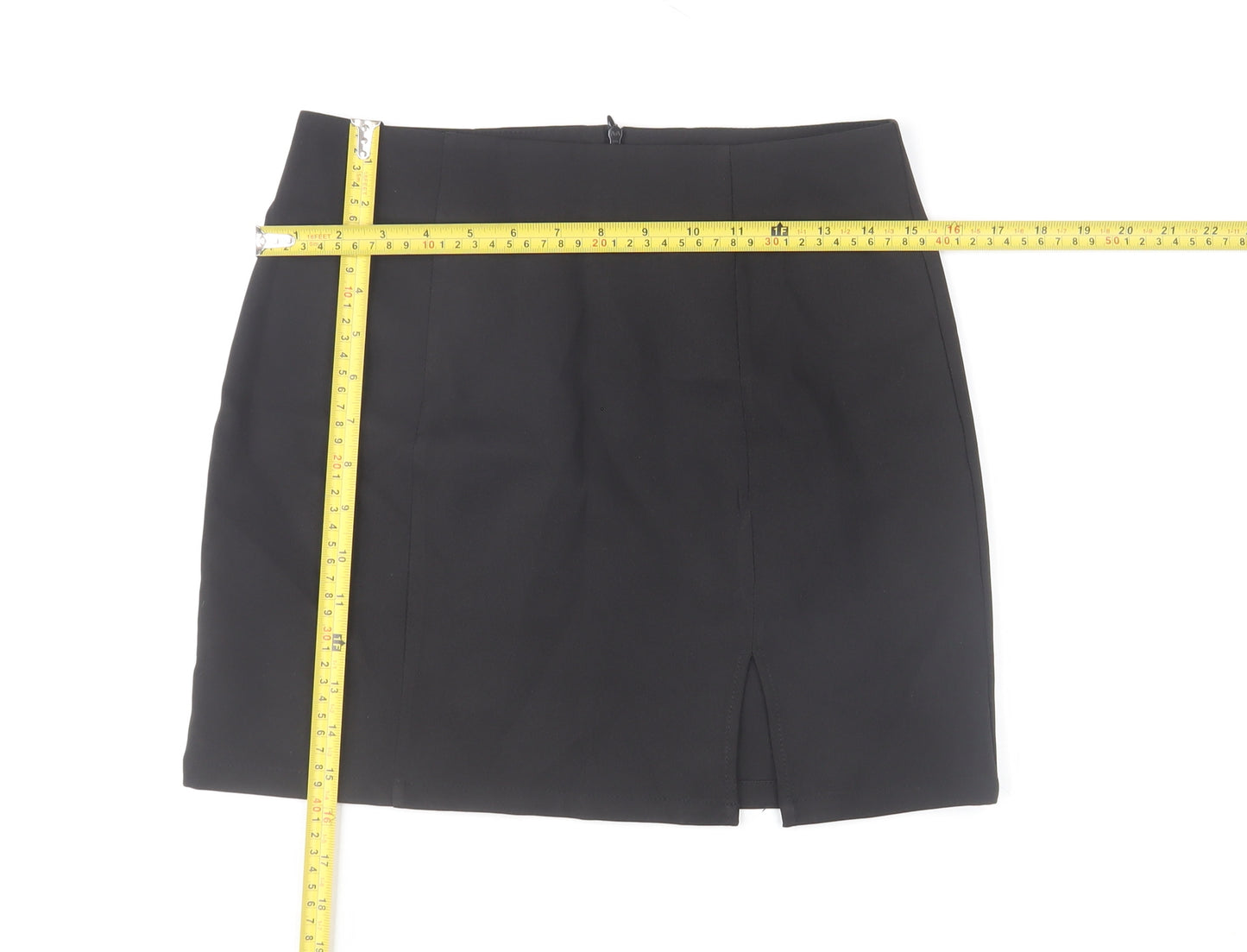Saint Genies Womens Black Size 6 High Rise Stretch Pencil Skirt
