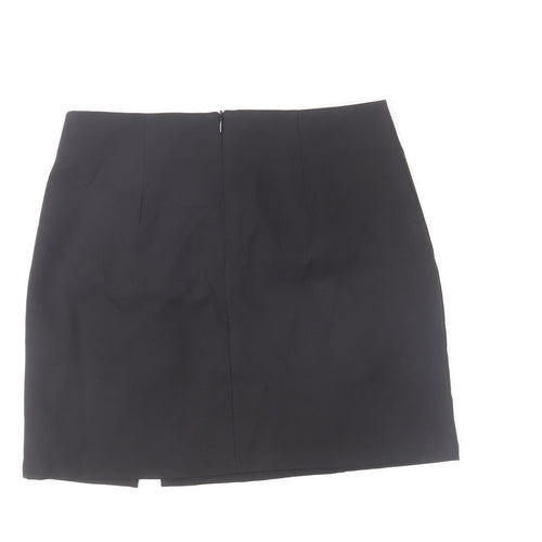 Saint Genies Womens Black Size 6 High Rise Stretch Pencil Skirt