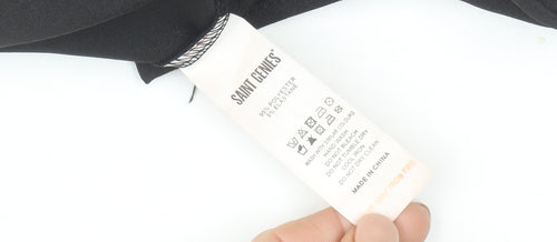 Saint Genies Womens Black Size 6 High Rise Stretch Pencil Skirt