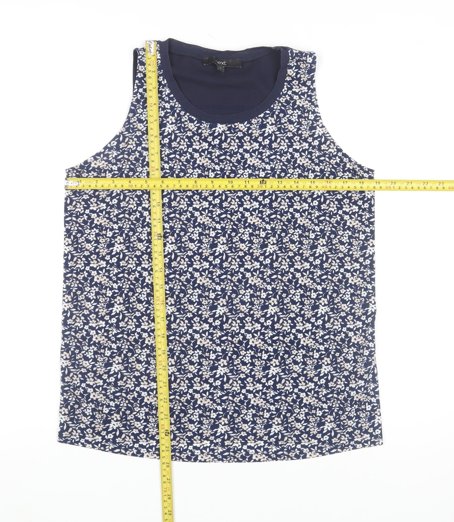 Next Women’s Blue Floral Sleeveless Tank Top Size 8