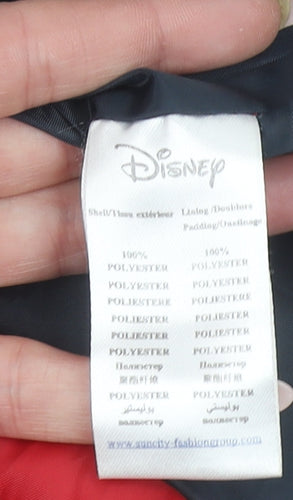 Disney Girls Red Mickey Mouse Padded Puffer Vest 4 Years