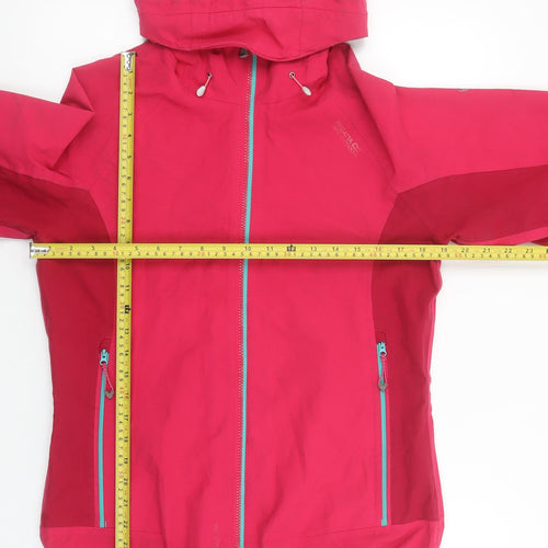Regatta Womens Pink Waterproof Hooded Rain Jacket Size 10