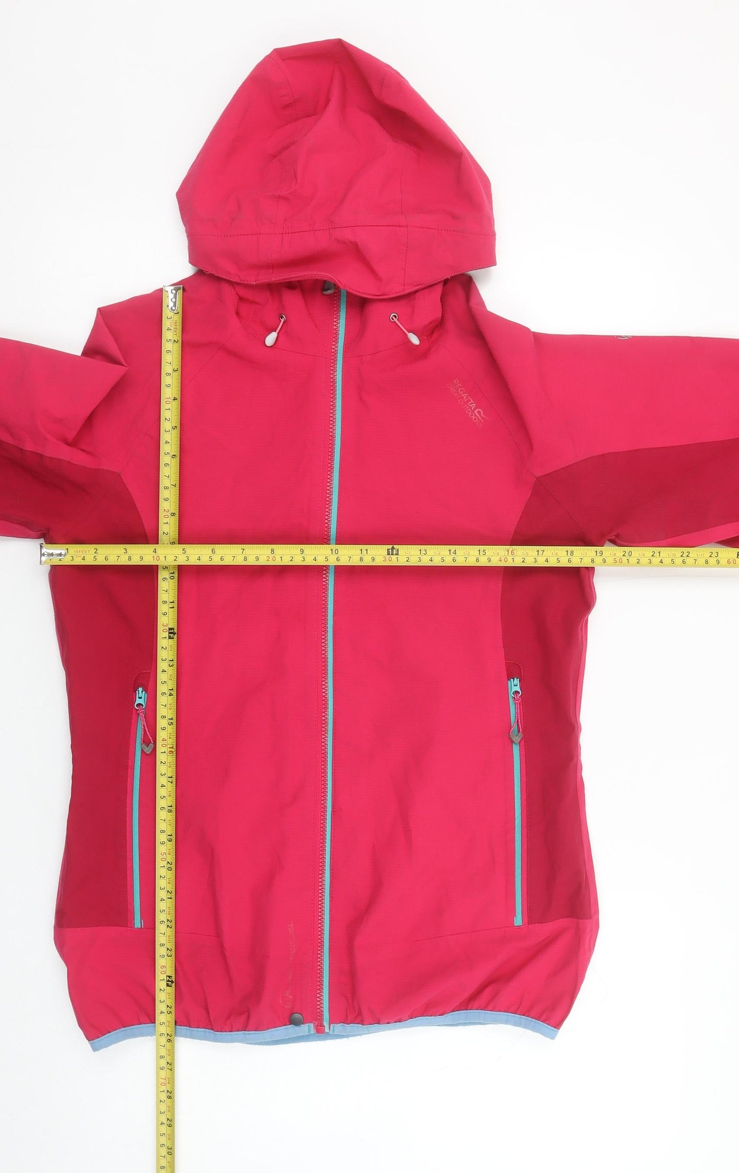 Regatta Womens Pink Waterproof Hooded Rain Jacket Size 10